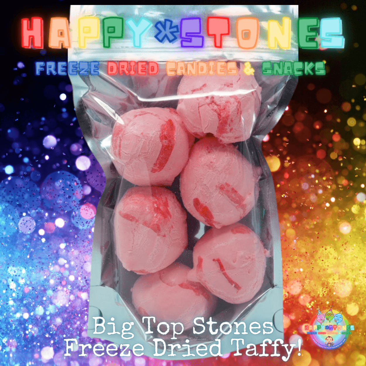 Freeze Dried Salt Water Taffy Cinnamon Big Top Stones Candy