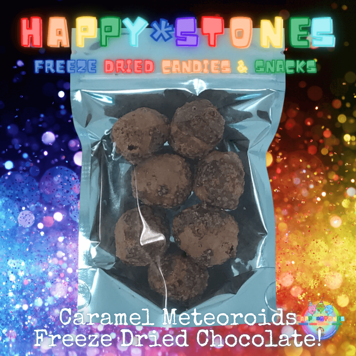 Freeze Dried Chocolate Dark Caramel Meteoroids Candy