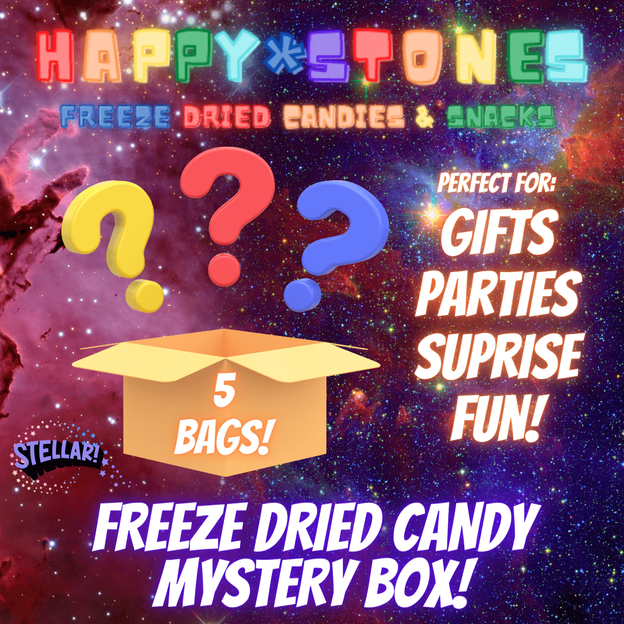 Freeze Dried Candy Mystery Box STELLAR Sampler Box