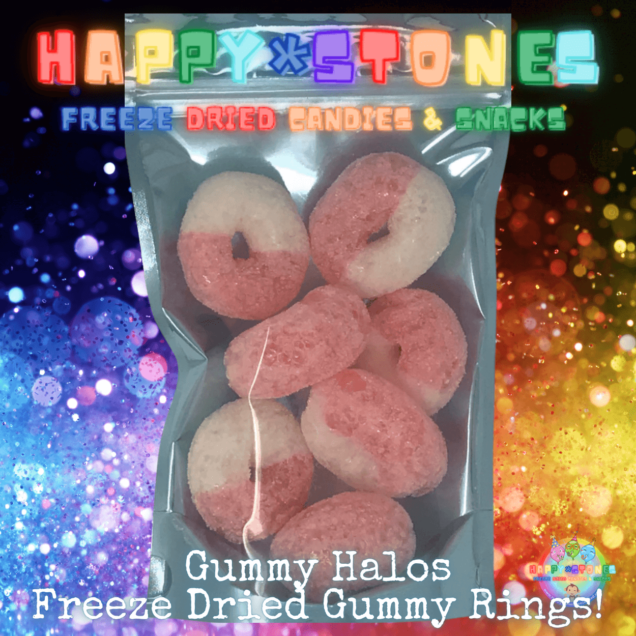 Freeze Dried Watermelon Rings Gummy Candy Gummy Halos