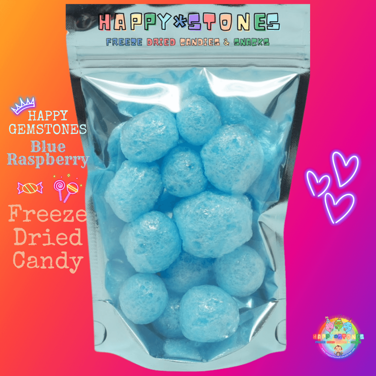 Freeze Dried Candy ~ Happy Gemstones: BLUE RASPBERRY