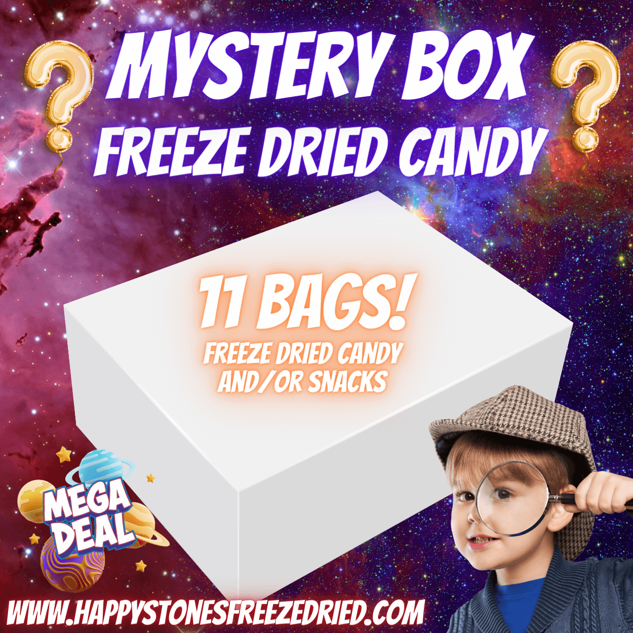 Freeze Dried Candy Mystery Box COSMIC MEGA DEAL Sampler Box