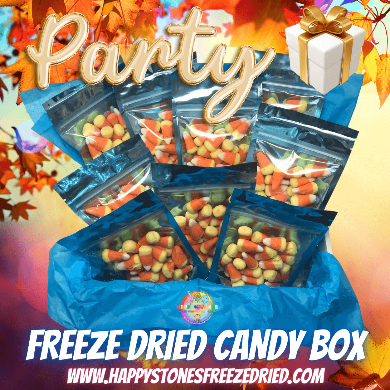 Freeze Dried Candy Corn SEASONAL PARTY TIME Box Wedding Favors Sweet Boxes Gift
