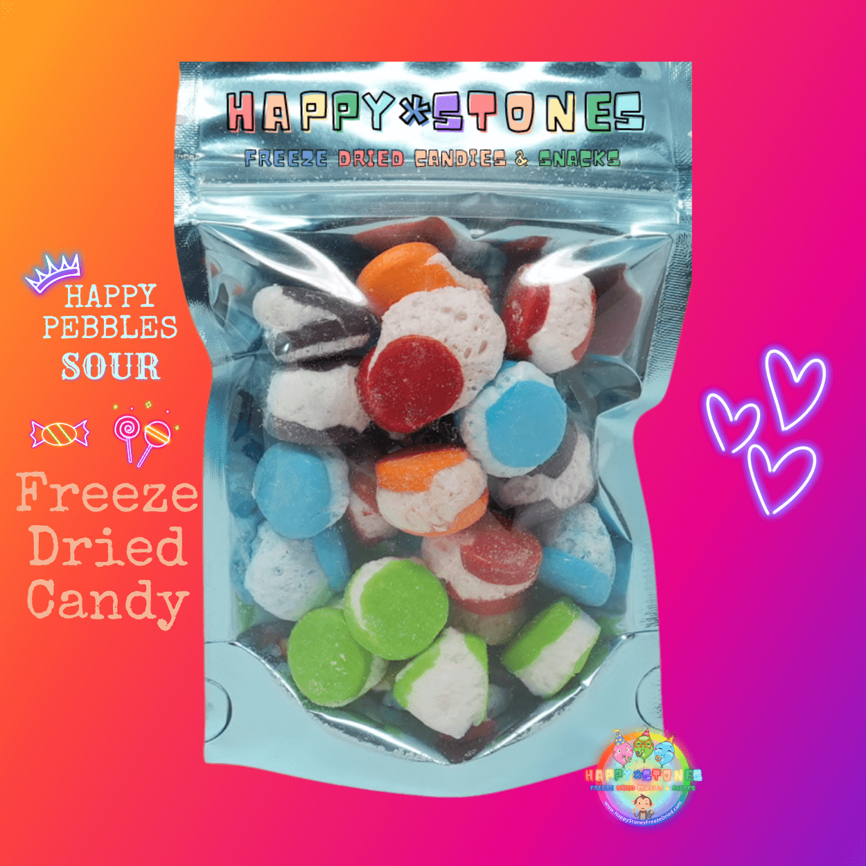 Freeze Dried Candy Happy Pebbles SOUR Candy