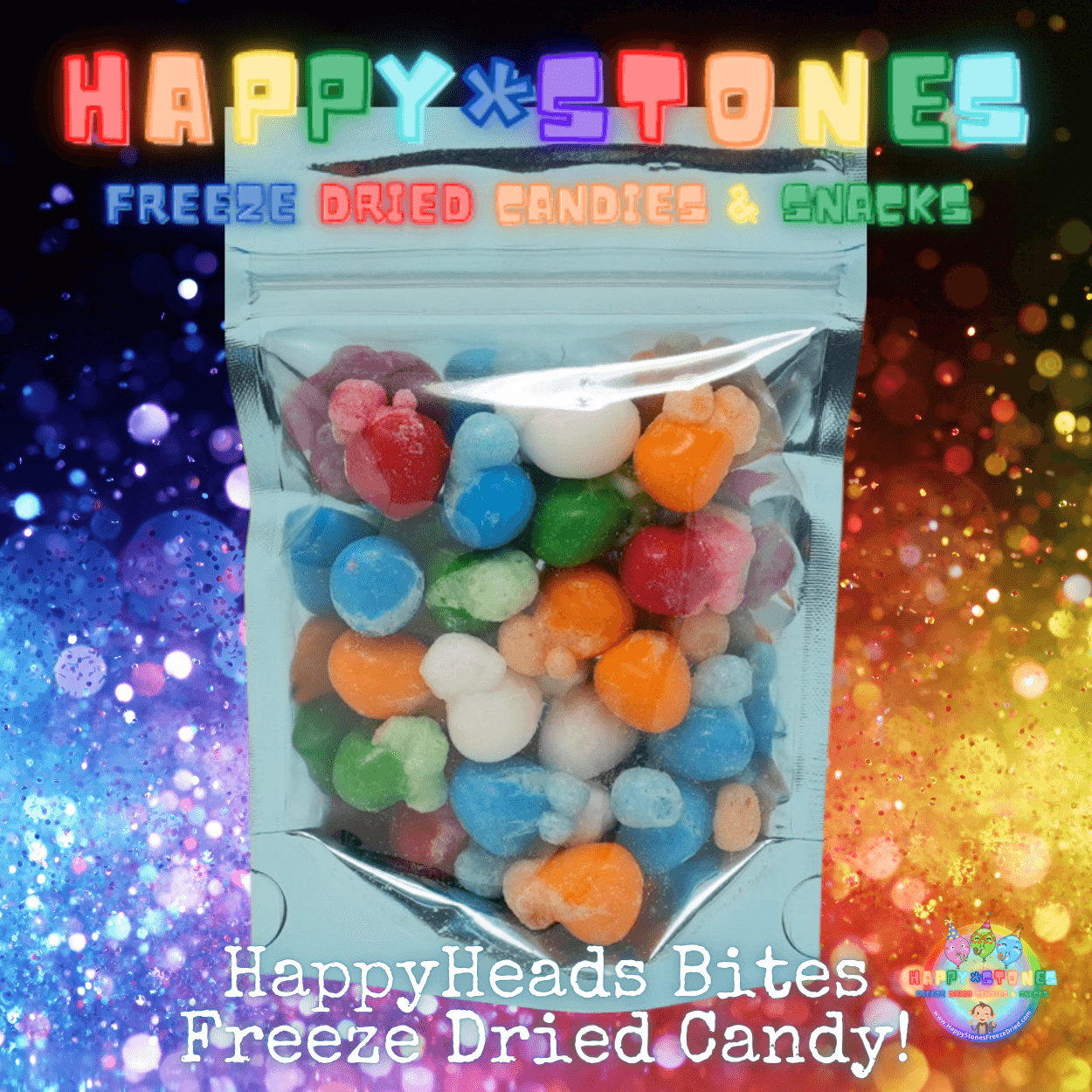 Freeze Dried Candy HappyHeads Bites 