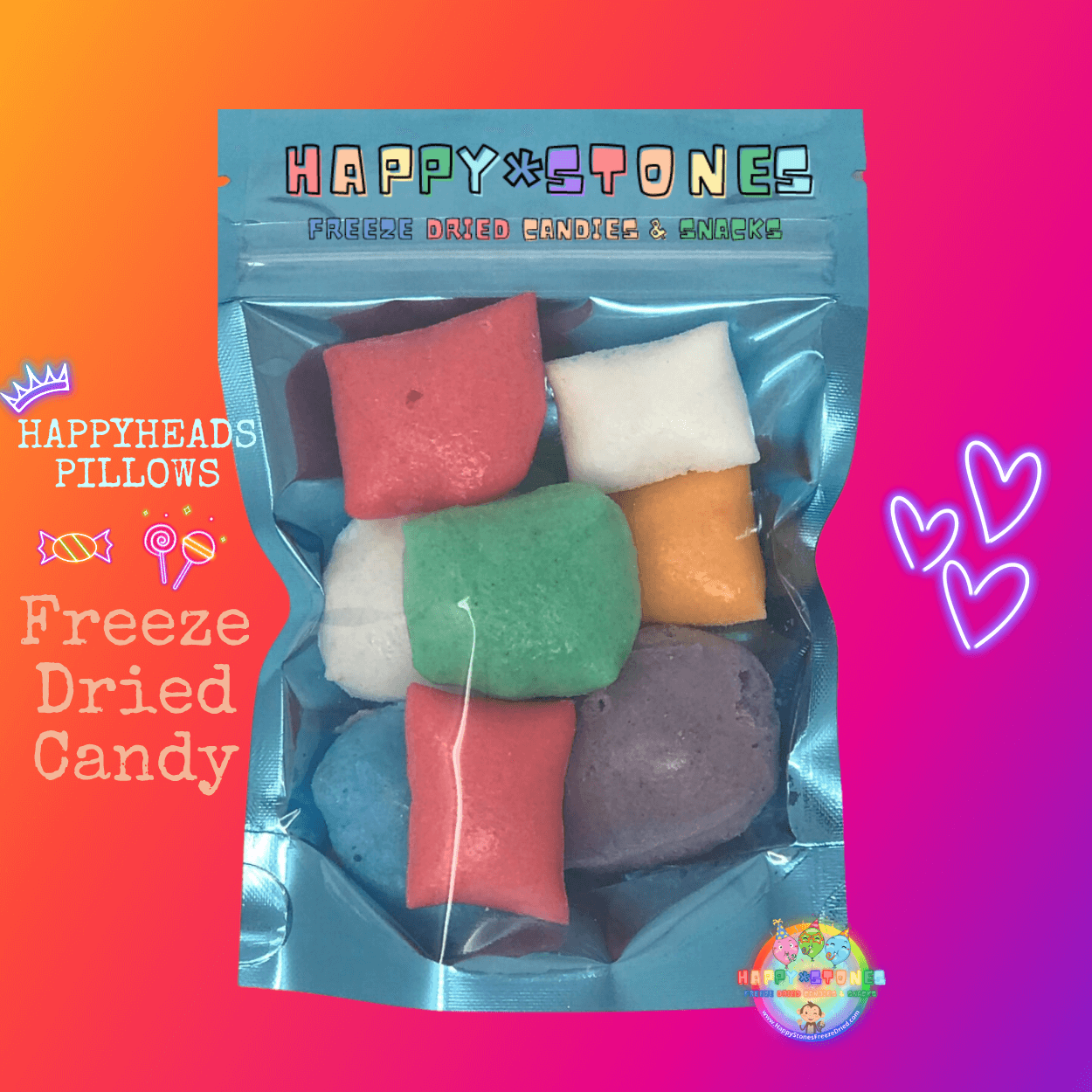 Freeze Dried Candy HappyHeads Pillows Taffy