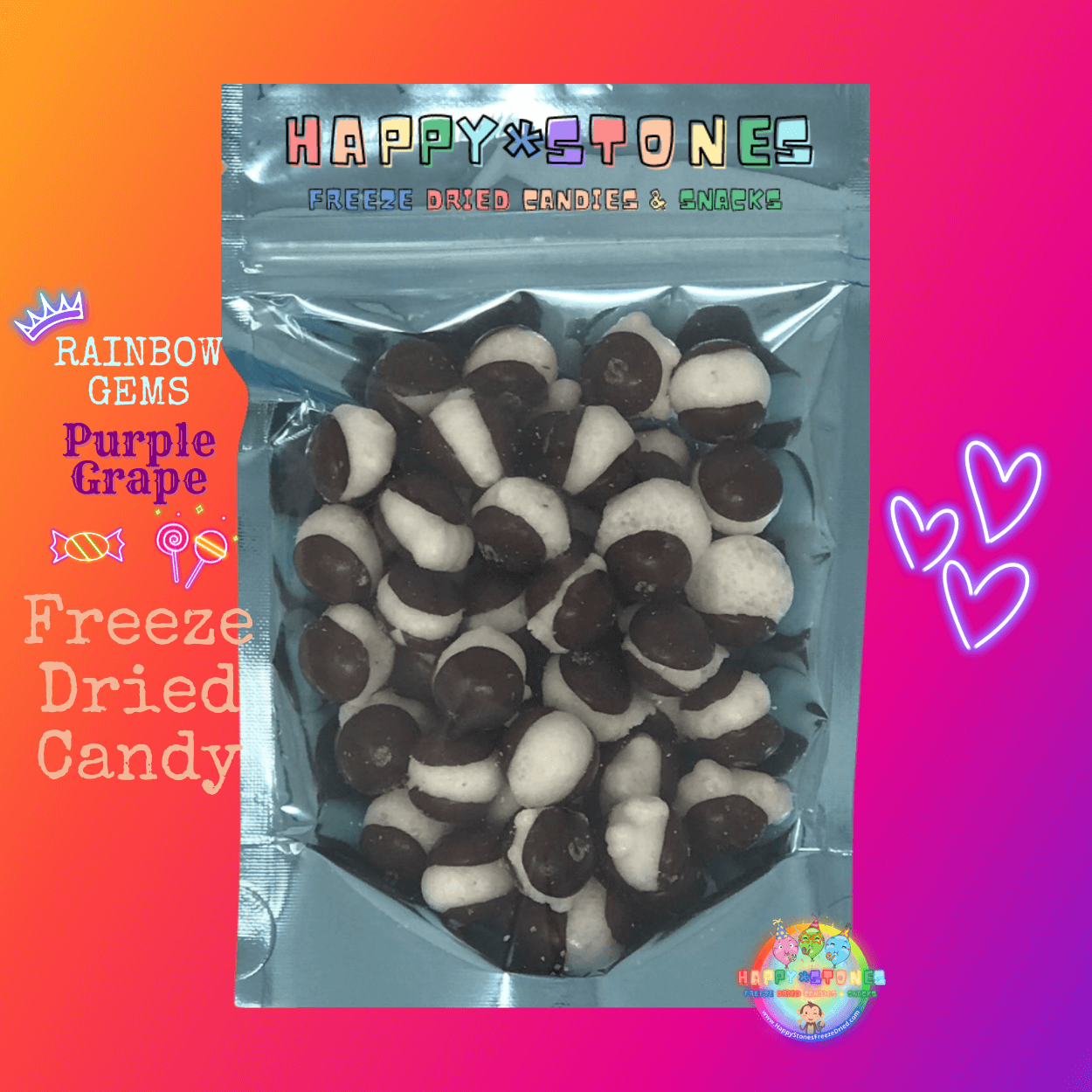 Freeze Dried Candy Rainbow Gems All Grape Ones All Purple Ones