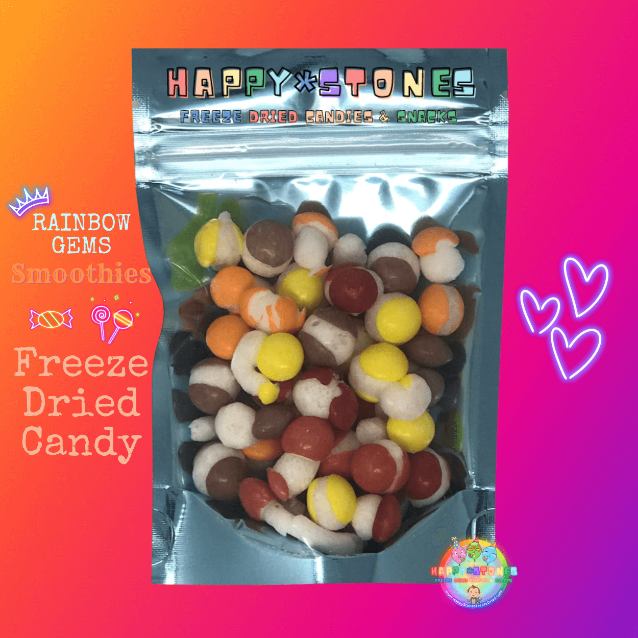 Freeze Dried Candy Rainbow Gems Smoothies