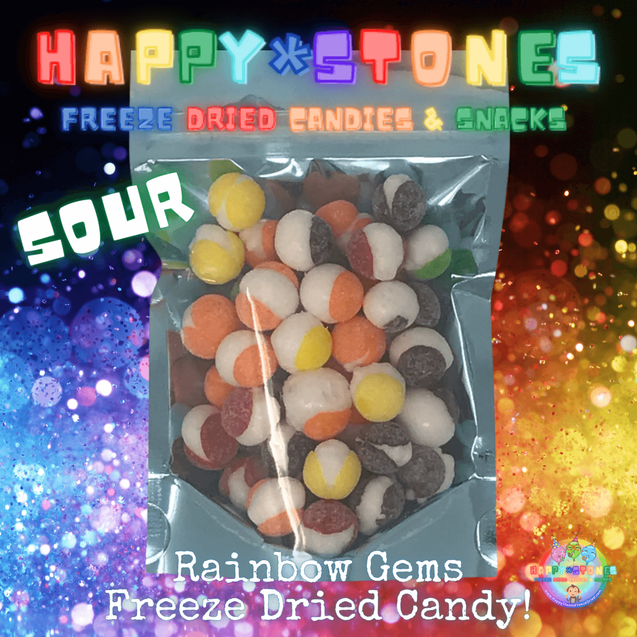 Freeze Dried Candy Sour Rainbow Gems