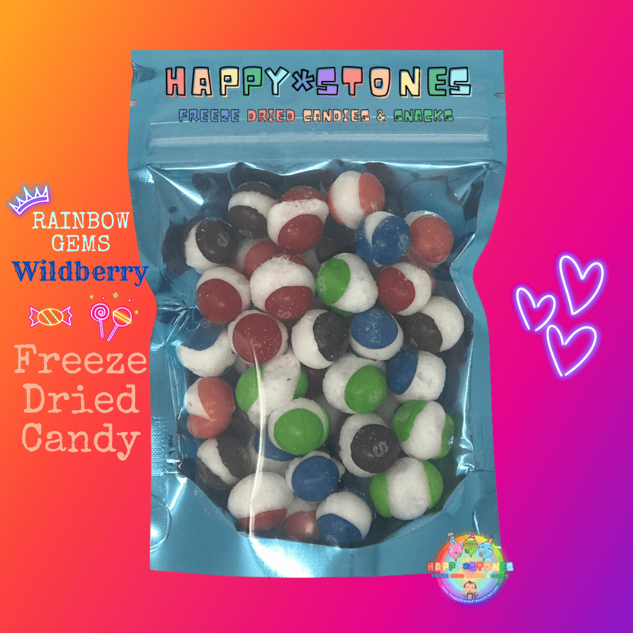 Freeze Dried Candy Wildberry Rainbow Gemstones