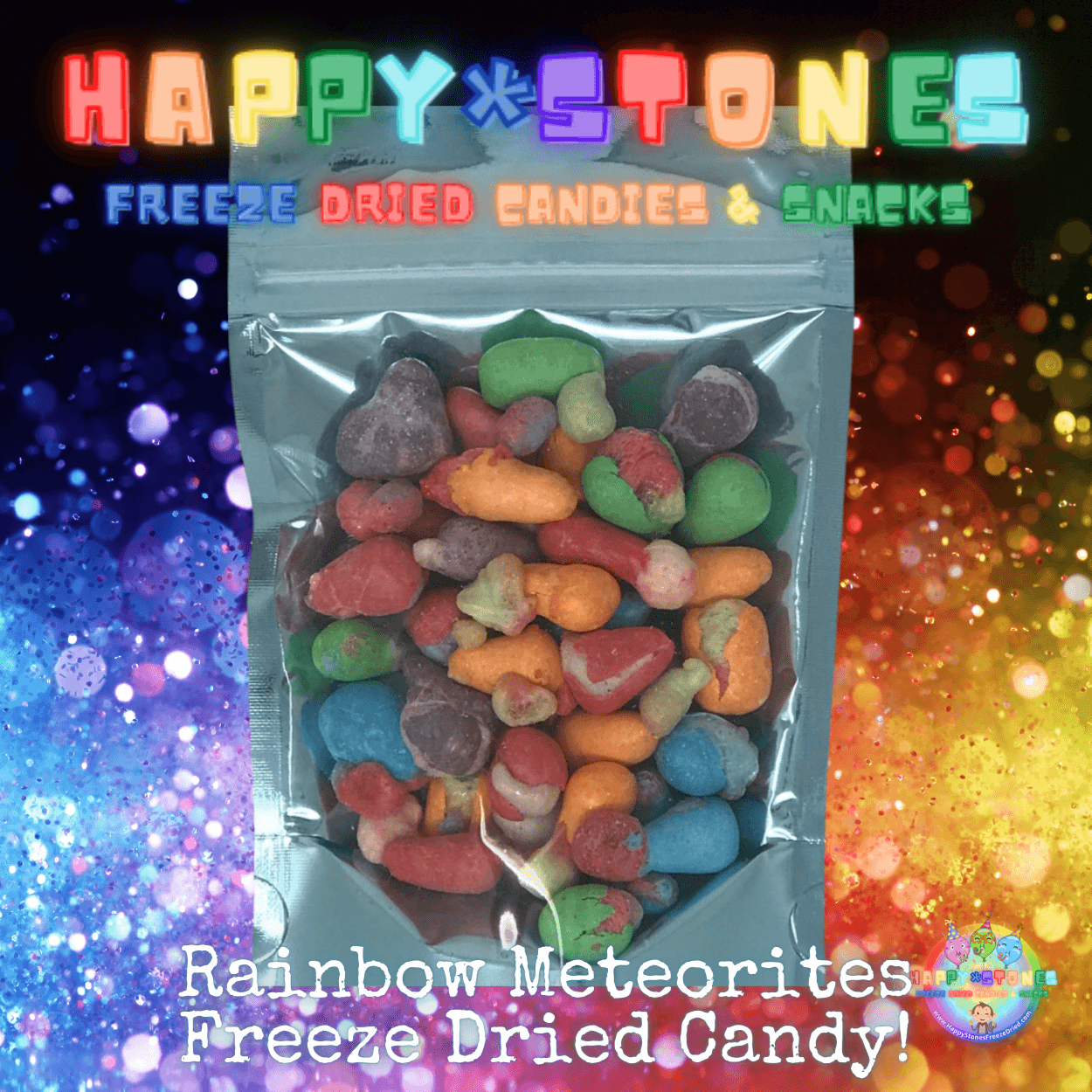 Freeze Dried Candy Rainbow Meteorites Happy Stones Freeze Dried