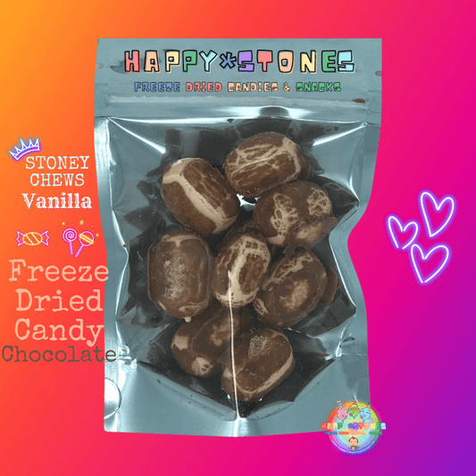 Freeze Dried Chocolate Nougat Candy Mini Vanilla Stoney Chews