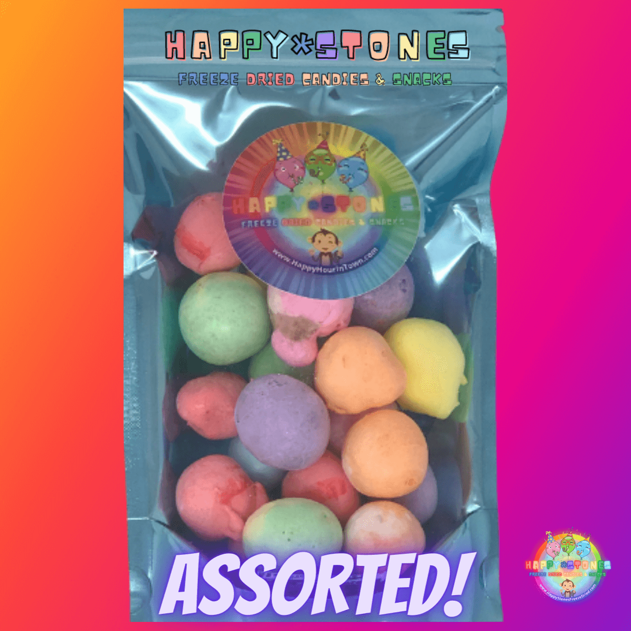 Freeze Dried Salt Water Taffy Candy You Can Eat With Braces - Assorted Flavors Big Top Stones