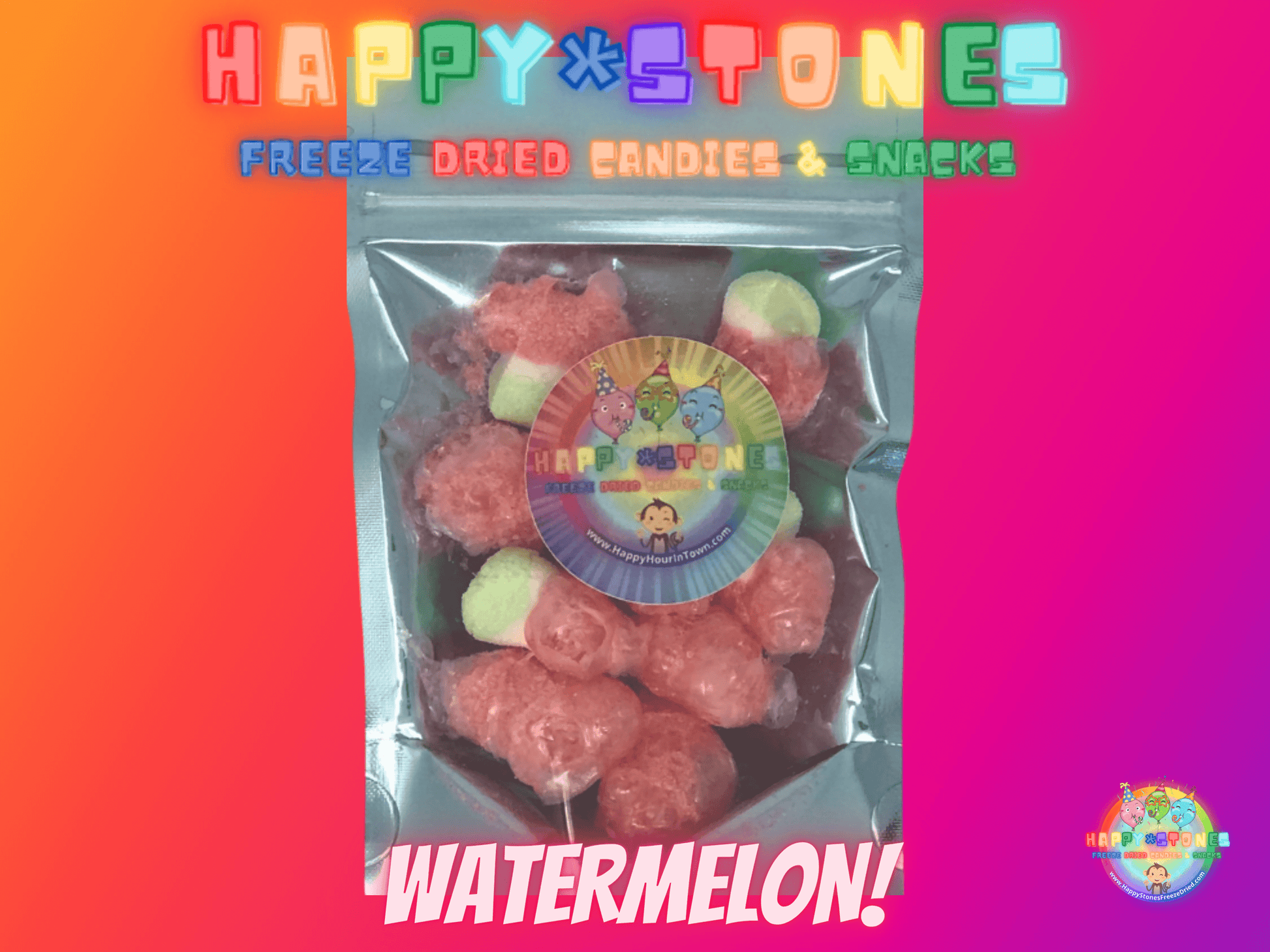 Summertime Stones Freeze Dried Watermelon Gummy Candy Etsy Freeze Dried Candy Shop Buy TikTok Candy